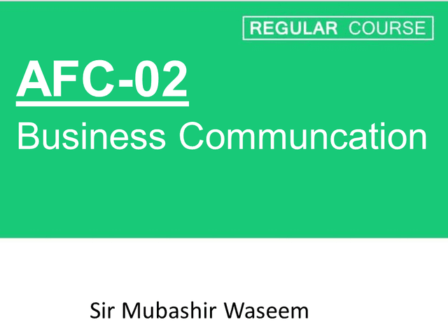 AFC 02 Business Communication