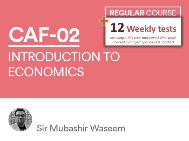 CAF 02 Introduction to Economics Including Test Session
