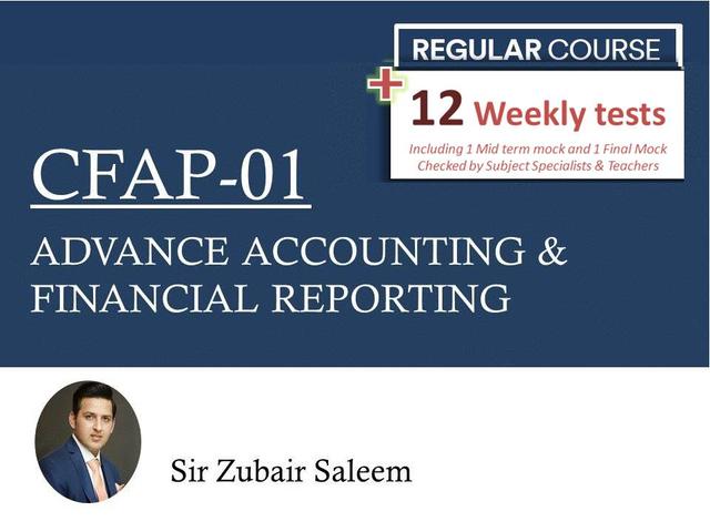 CFAP 01 AAFR By Sir Zubair Saleem with Test Session