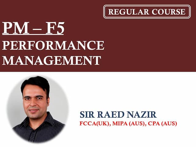 Performance Management (PM) By Sir RAED NAZIR