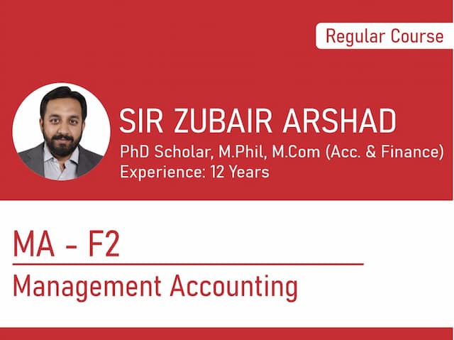 F2 (MA) By Sir ZUBAIR ARSHAD