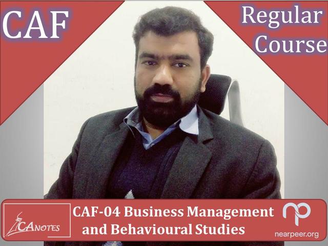 CAF-04 Business Management and Behavioural Studies by Sir Jahanzaib Khan (For Autumn 2018) Available from 1 April
