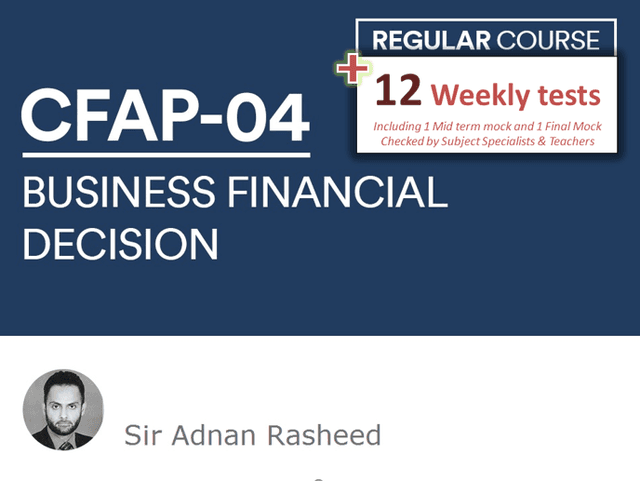 CFAP 04 BFD   Class Recordings with Test Session